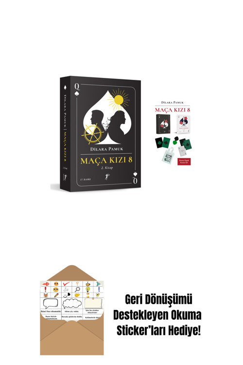 Artemis Yayınları Maça Kızı 8 - 2. Kitap + Maça Kızı 8 - 1. Kitap (Karton - 8. Baskı Kutulu Set) + Okuma Sticker'Ları