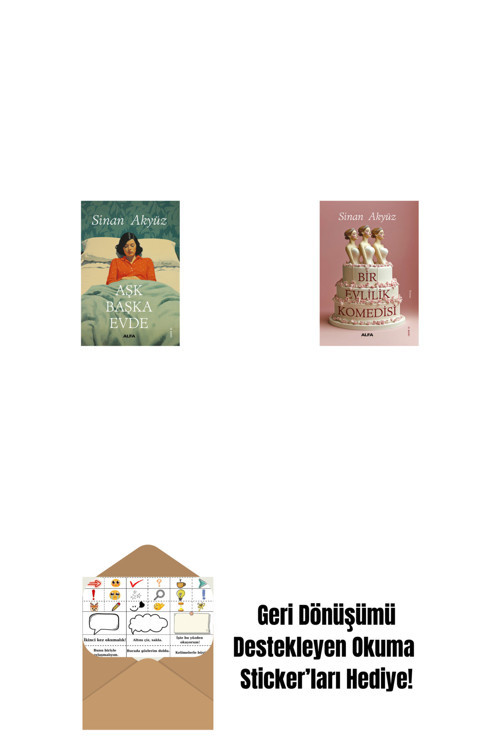 Alfa Yayıncılık Aşk Başka Evde + Bir Evlilik Komedisi + Okuma Sticker'Ları
