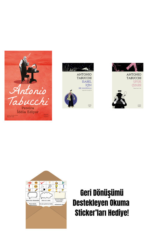 Everest Yayınları Pereira İddia Ediyor + Isabel İçin Bir Mandala + Ufuk Çizgisi + Okuma Sticker'Ları