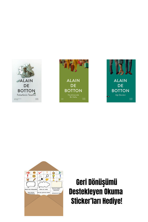 Everest Yayınları Felsefenin Tesellisi + Havalimanında Bir Hafta + Aşk Dersleri + Okuma Sticker'Ları