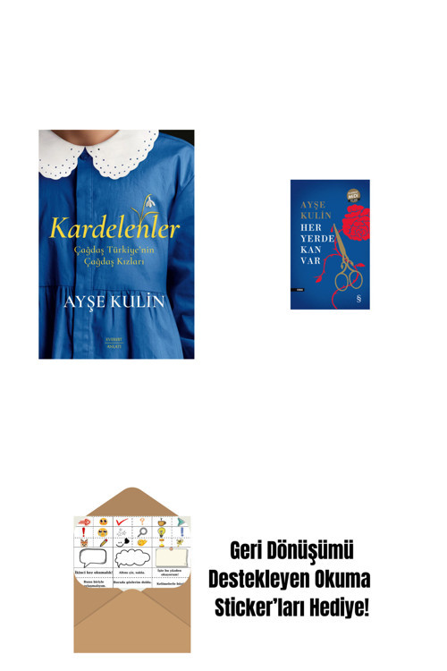 Everest Yayınları Kardelenler + Her Yerde Kan Var (Midi Boy) + Okuma Sticker'Ları