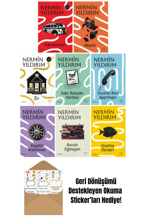 Everest Yayınları Nermin Yıldırım 8 Kitap Set + Okuma Sticker'Ları