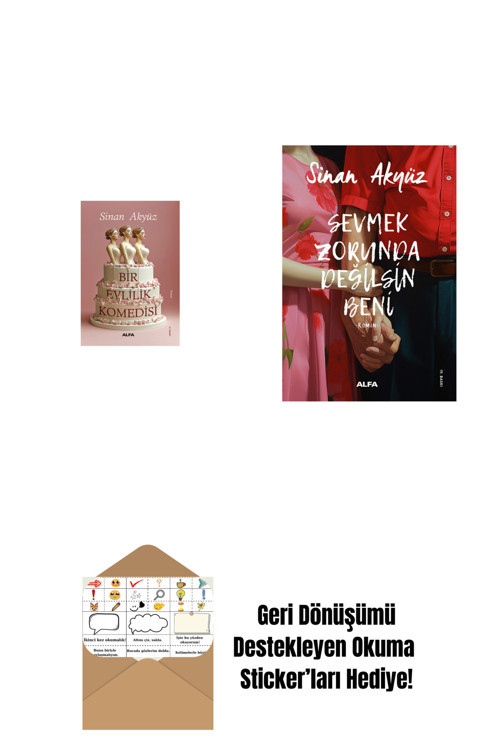 Alfa Yayıncılık Bir Evlilik Komedisi + Sevmek Zorunda Değilsin Beni + Okuma Sticker'Ları