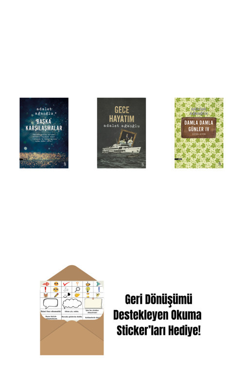 Everest Yayınları Başka Karşılaşmalar + Gece Hayatım + Damla Damla Günler 4 + Okuma Sticker'Ları