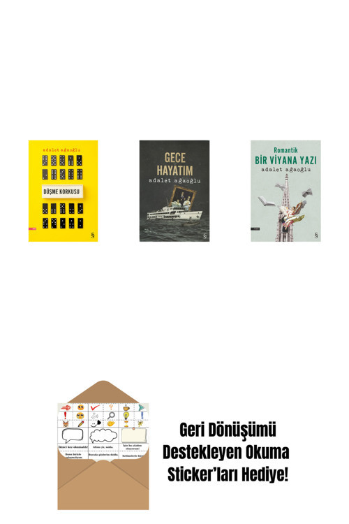 Everest Yayınları Düşme Korkusu + Gece Hayatım + Romantik Bir Viyana Yazı + Okuma Sticker'Ları