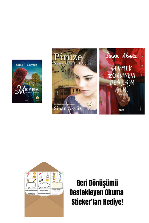 Alfa Yayıncılık Sinan Akyüz 3 Kitap Set + Okuma Sticker'Ları