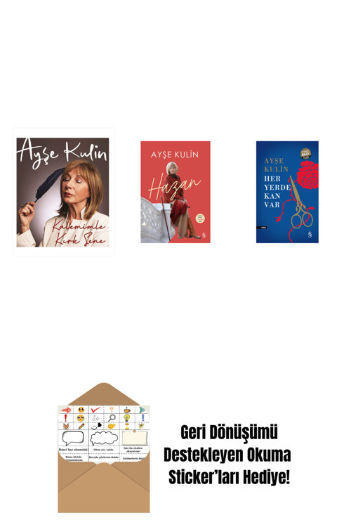 Everest Yayınları Kalemimle Kırk Sene (Ciltli) + Hazan + Her Yerde Kan Var (Midi Boy) + Okuma Sticker'Ları