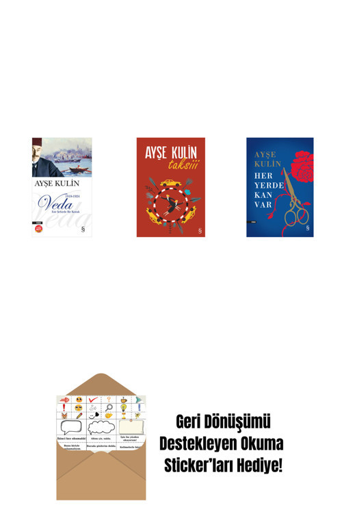 Everest Yayınları Veda (Midi Boy) + Taksiii + Her Yerde Kan Var (Ciltli) + Okuma Sticker'Ları