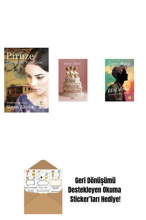Alfa Yayıncılık Sinan Akyüz 3 Kitap Set + Okuma Sticker'Ları