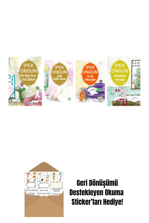 Artemis Yayınları İpek Ongun 4 Kitap Set + Okuma Sticker'Ları