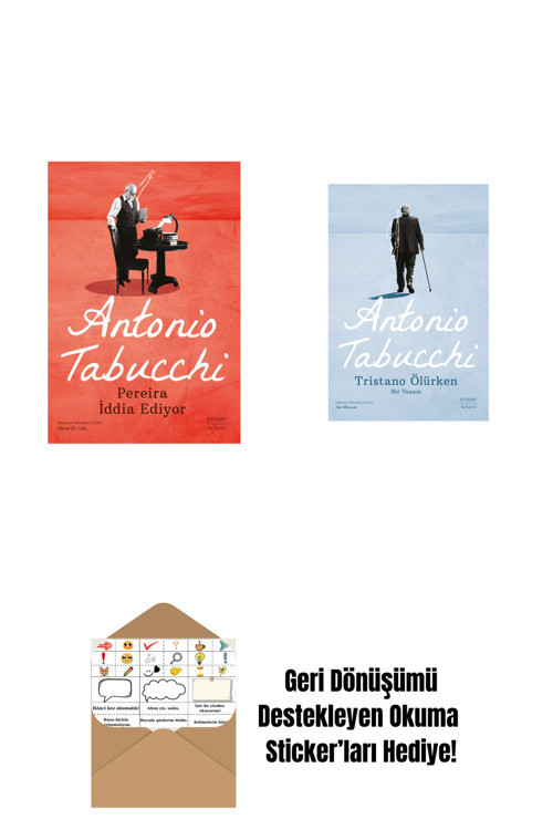 Everest Yayınları Pereira İddia Ediyor + Tristano Ölürken + Okuma Sticker'Ları