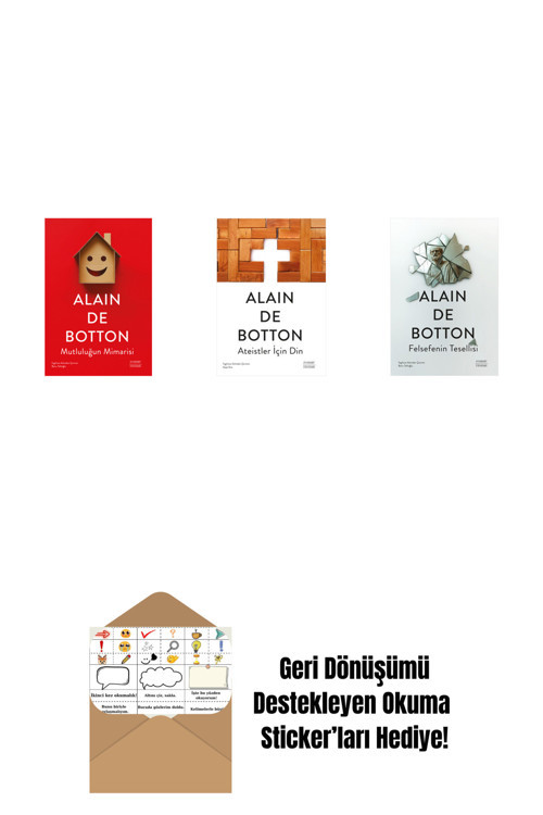 Everest Yayınları Mutluluğun Mimarisi + Ateistler İçin Din + Felsefenin Tesellisi + Okuma Sticker'Ları