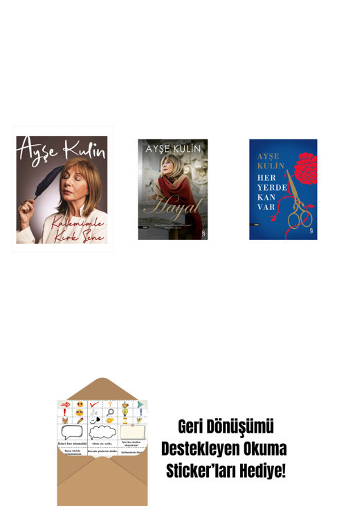Everest Yayınları Kalemimle Kırk Sene (Ciltli) + Hayal + Her Yerde Kan Var (Ciltli) + Okuma Sticker'Ları