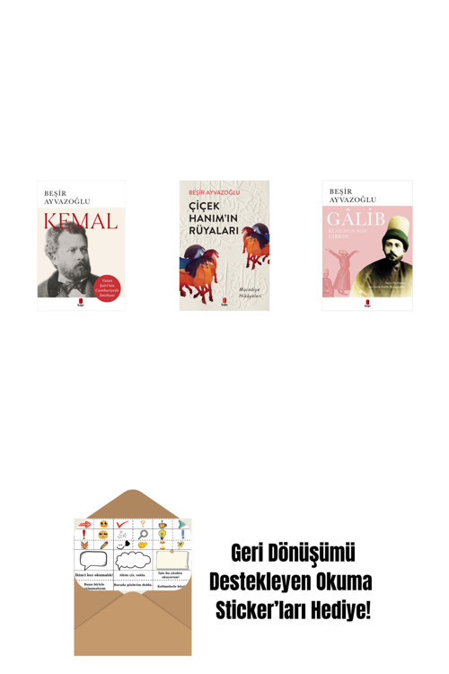 Everest Yayınları Kemal + Çiçek Hanımın Rüyaları + Gâlib - Kuğunun Son Şarkısı + Okuma Sticker'Ları