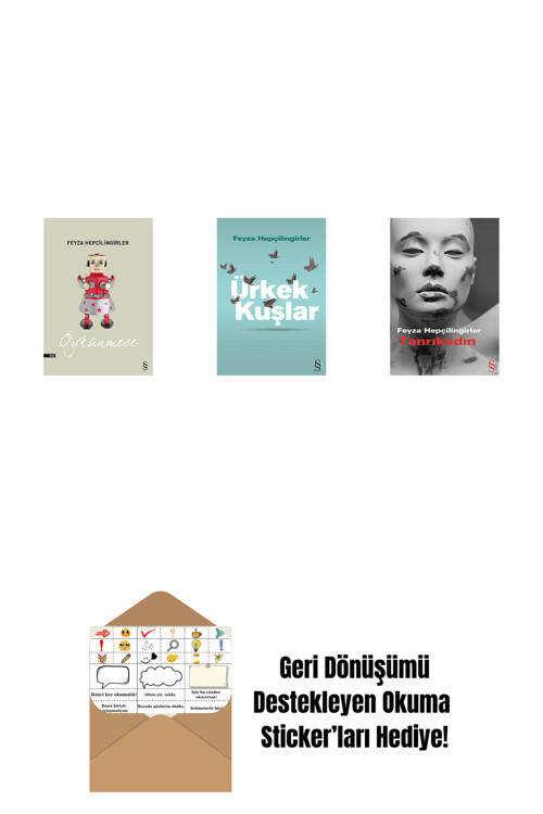 Everest Yayınları Öykünmece + Ürkek Kuşlar + Tanrıkadın + Okuma Sticker'Ları
