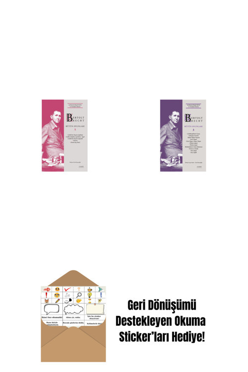 Everest Yayınları Bertolt Brecht - Bütün Oyunları 5 + Bertolt Brecht - Bütün Oyunları 3 (Ciltli) + Okuma Sticker'Ları