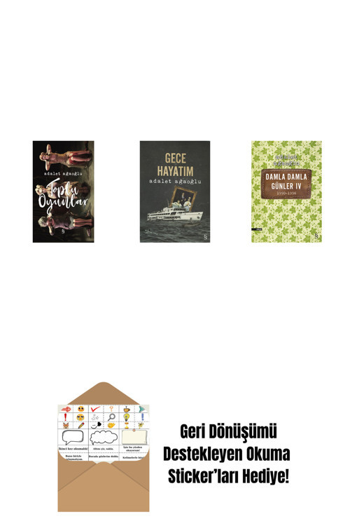 Everest Yayınları Toplu Oyunlar (Ciltli) + Gece Hayatım + Damla Damla Günler 4 + Okuma Sticker'Ları