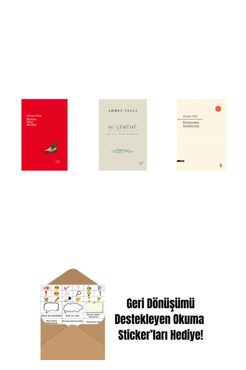 Everest Yayınları Kalbim Unut Bu Şiiri (Ciltli) + Su Çürüdü (Ciltli) + Dinlersen Anlatırım + Okuma Sticker'Ları