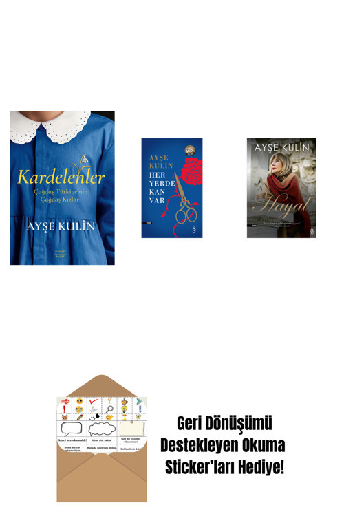 Everest Yayınları Kardelenler + Her Yerde Kan Var (Midi Boy) + Hayal + Okuma Sticker'Ları