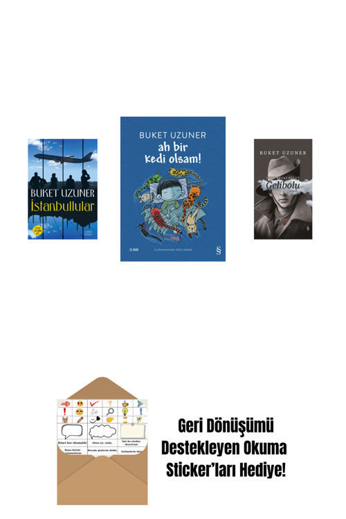 Everest Yayınları İstanbullular + Ah Bir Kedi Olsam! + Gelibolu (Ciltli) + Okuma Sticker'Ları