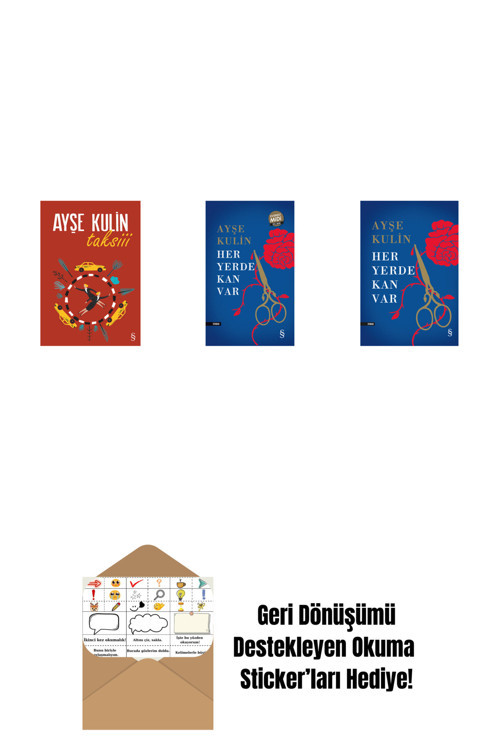 Everest Yayınları Taksiii + Her Yerde Kan Var (Midi Boy) + Her Yerde Kan Var (Ciltli) + Okuma Sticker'Ları