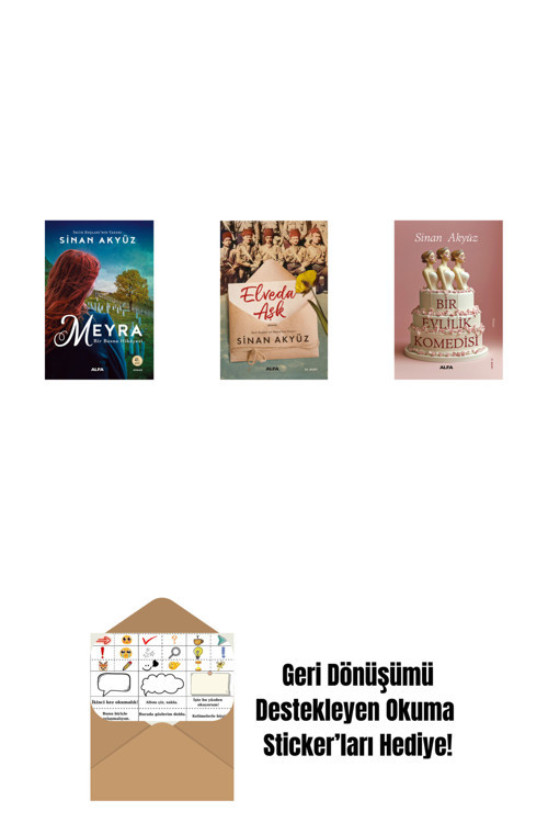 Alfa Yayıncılık Sinan Akyüz 3 Kitap Set + Okuma Sticker'Ları