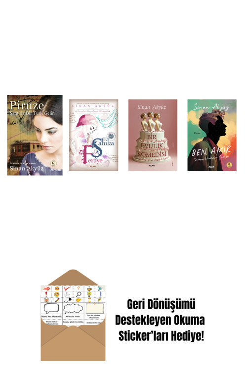 Alfa Yayıncılık Sinan Akyüz 4 Kitap Set + Okuma Sticker'Ları