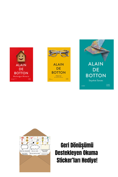 Everest Yayınları Mutluluğun Mimarisi + Haberler + Seyahat Sanatı + Okuma Sticker'Ları