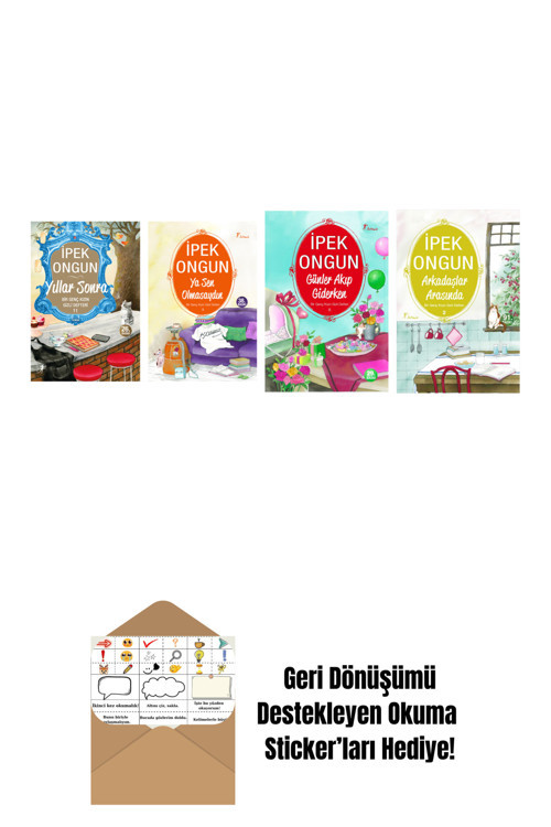 Artemis Yayınları İpek Ongun 4 Kitap Set + Okuma Sticker'Ları