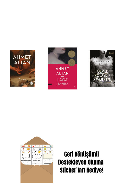 Everest Yayınları Zarlar + Hayat Hanım + Ölmek Kolaydır Sevmekten + Okuma Sticker'Ları