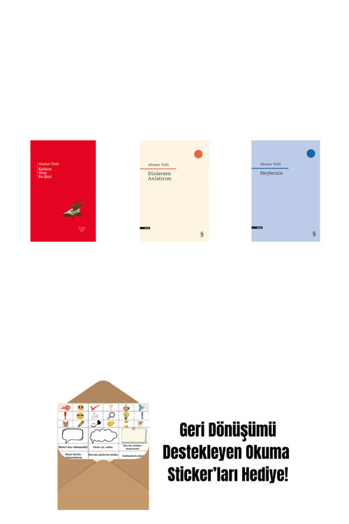 Everest Yayınları Kalbim Unut Bu Şiiri (Ciltli) + Dinlersen Anlatırım + Neylersin + Okuma Sticker'Ları