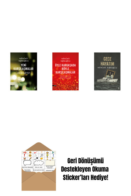 Everest Yayınları Yeni Karşılaşmalar + Öyle Kargaşada Böyle Karşılaşmalar + Gece Hayatım + Okuma Sticker'Ları