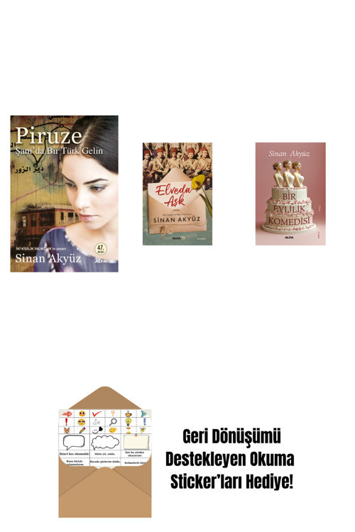 Alfa Yayıncılık Sinan Akyüz 3 Kitap Set + Okuma Sticker'Ları