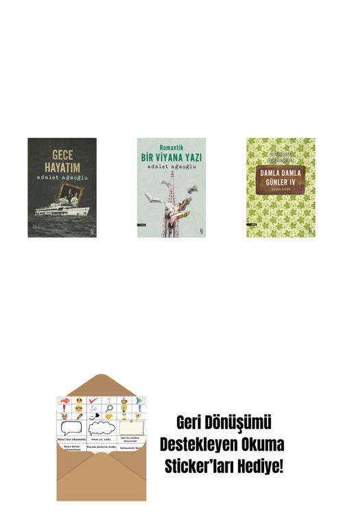 Everest Yayınları Gece Hayatım + Romantik Bir Viyana Yazı + Damla Damla Günler 4 + Okuma Sticker'Ları