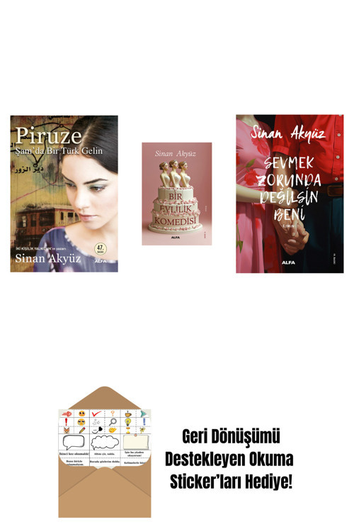Alfa Yayıncılık Sinan Akyüz 3 Kitap Set + Okuma Sticker'Ları
