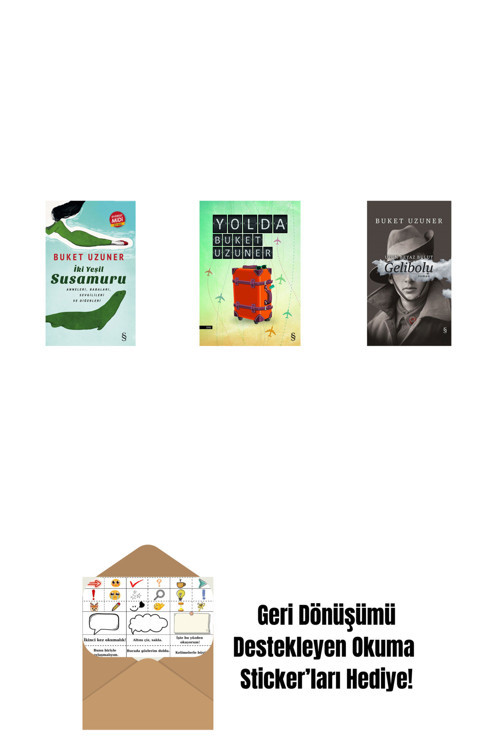 Everest Yayınları İki Yeşil Su Susamuru (Midi Boy) + Yolda + Gelibolu (Ciltli) + Okuma Sticker'Ları
