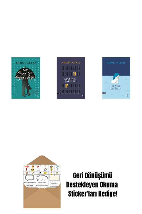 Everest Yayınları Bir Hayat Bir Hayata Değer + Geceyarısı Şarkıları + Kristal Denizaltı + Okuma Sticker'Ları