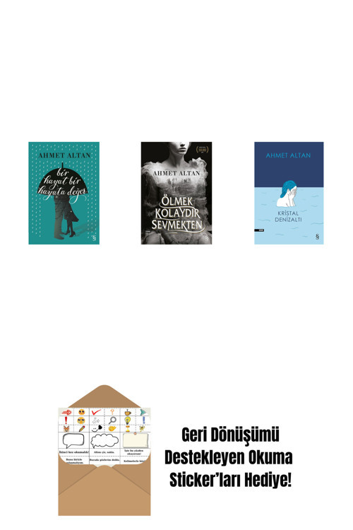 Everest Yayınları Bir Hayat Bir Hayata Değer + Ölmek Kolaydır Sevmekten + Kristal Denizaltı + Okuma Sticker'Ları
