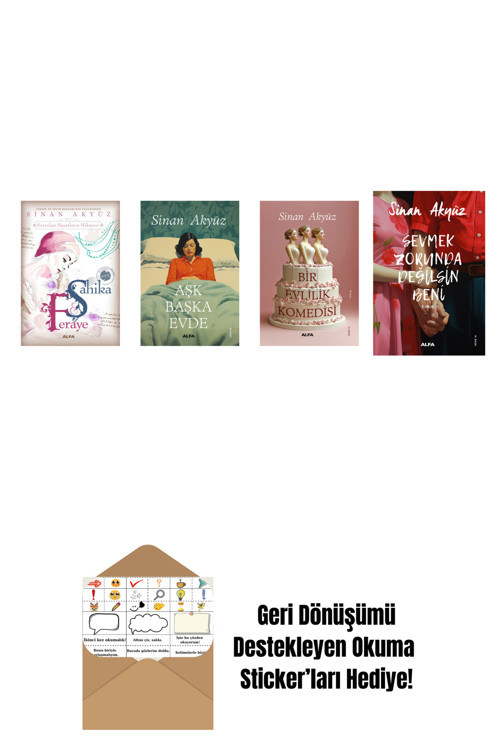 Alfa Yayıncılık Sinan Akyüz 4 Kitap Set + Okuma Sticker'Ları