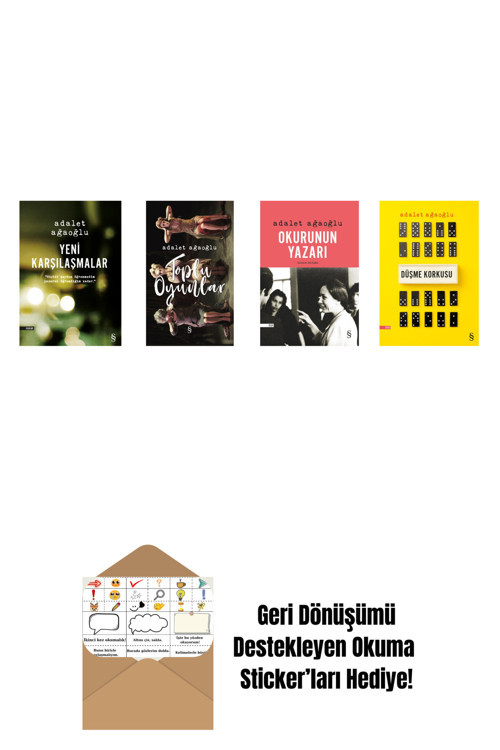 Everest Yayınları Adalet Ağaoğlu 4 Kitap Set + Okuma Sticker'Ları