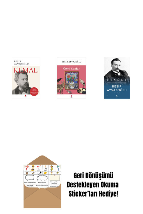 Everest Yayınları Kemal + Öteki Canlar + Fikret (Ciltli) + Okuma Sticker'Ları