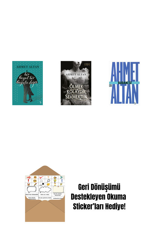 Everest Yayınları Bir Hayat Bir Hayata Değer + Ölmek Kolaydır Sevmekten + Sudaki İz (Cep Boy) + Okuma Sticker'Ları