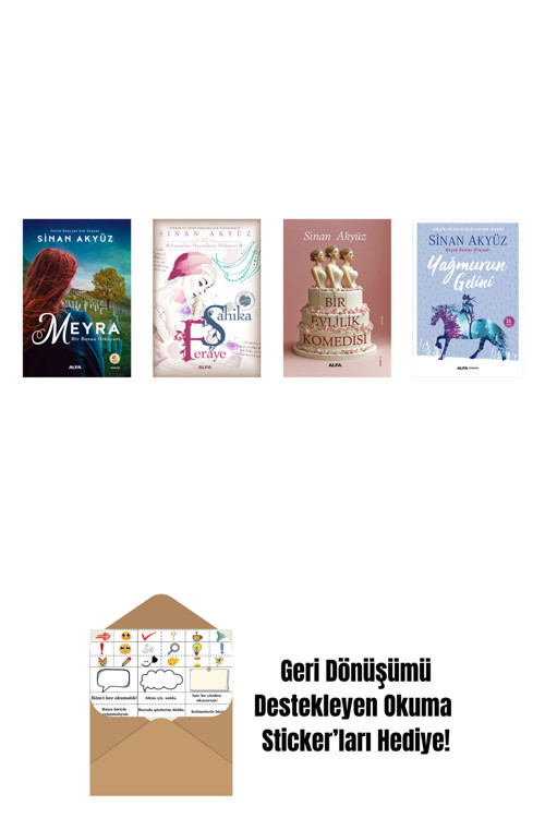 Alfa Yayıncılık Sinan Akyüz 4 Kitap Set + Okuma Sticker'Ları