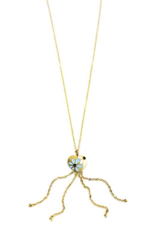 Zincirli Kalp Kolye - Altın