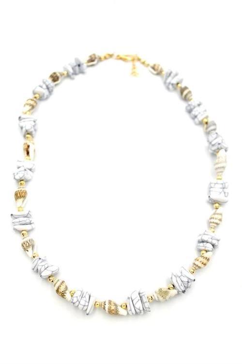 Deniz Kabuğu Kolye - Beyaz