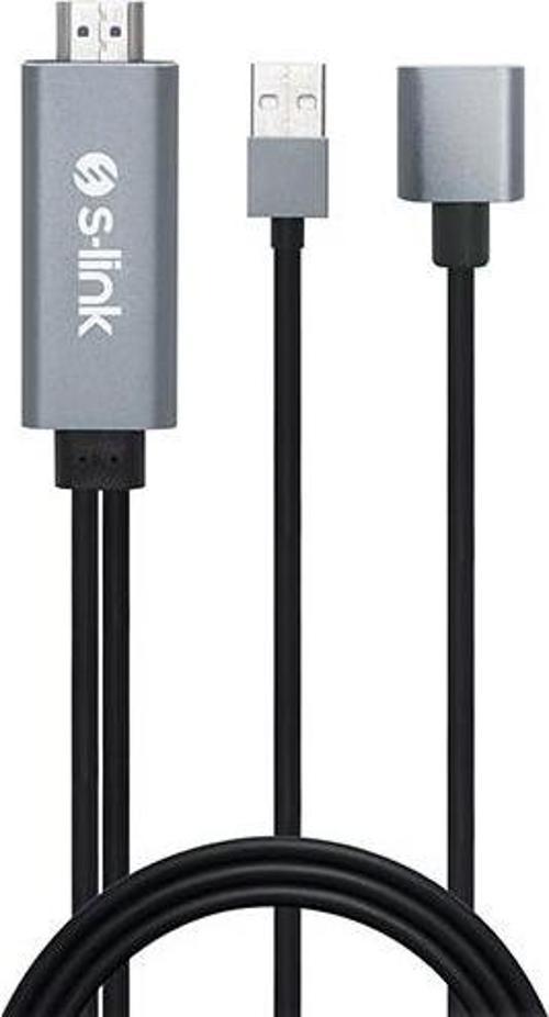 SL-IPH25 HDMI to USB-F 2m Mobil Telefon Uyumlu Görüntü Aktarıcı Kablo