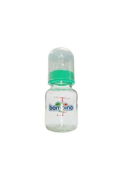 T-013 Desenli Cam Biberon 100 Ml - Yeşil