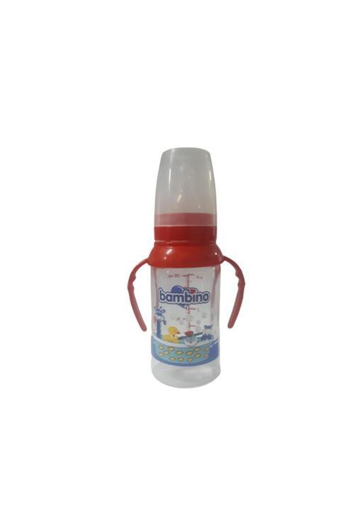 Kulplu Cam Biberon 12 Ml Kırmızı Desenli