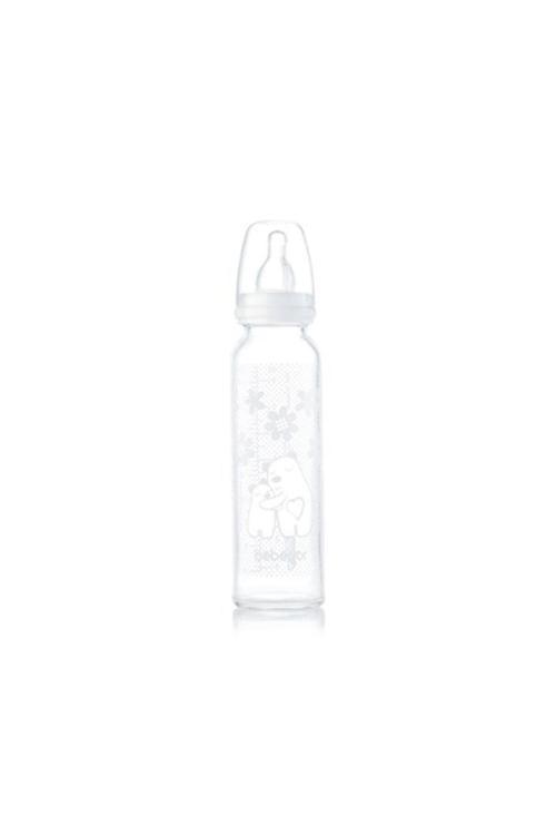 Isıya Dayanıklı Cam Biberon 250 Ml - Beyaz