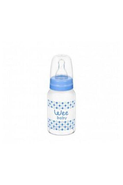 Isıya Dayanıklı Cam Biberon 120Ml / Mavi